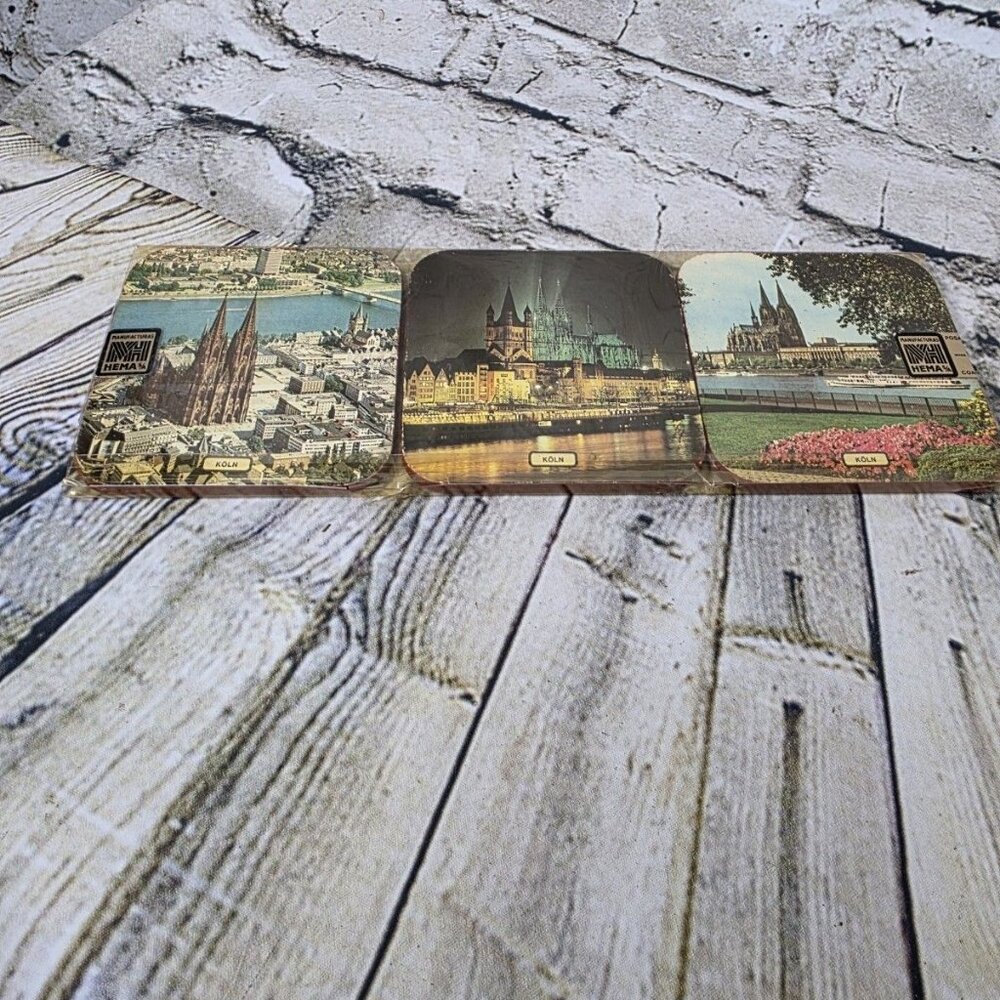 VTG New Manufactures HEMA Set 6 Drink Coasters Koln Germany Made in Spain